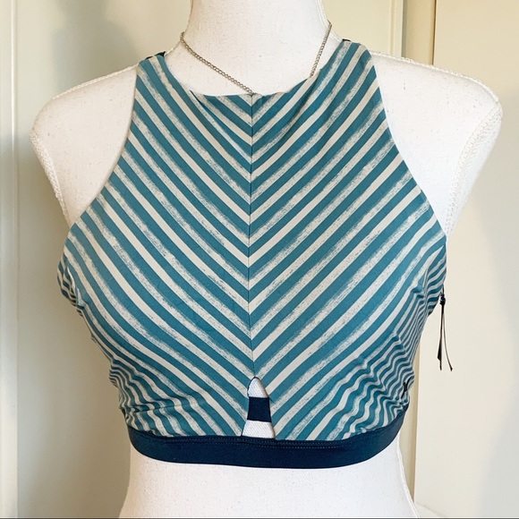 Hurley Q/D High Neck Surf Top! Aqua- Size L - Picture 1 of 8